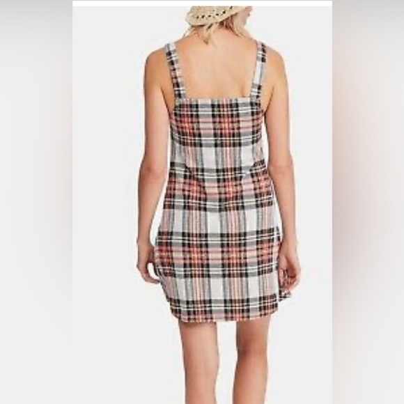 Free People Taylor Plaid Mini Dress - Size M - Picture 3 of 5